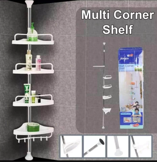 4 Tier Bathroom Multi Corner Shelf Rack